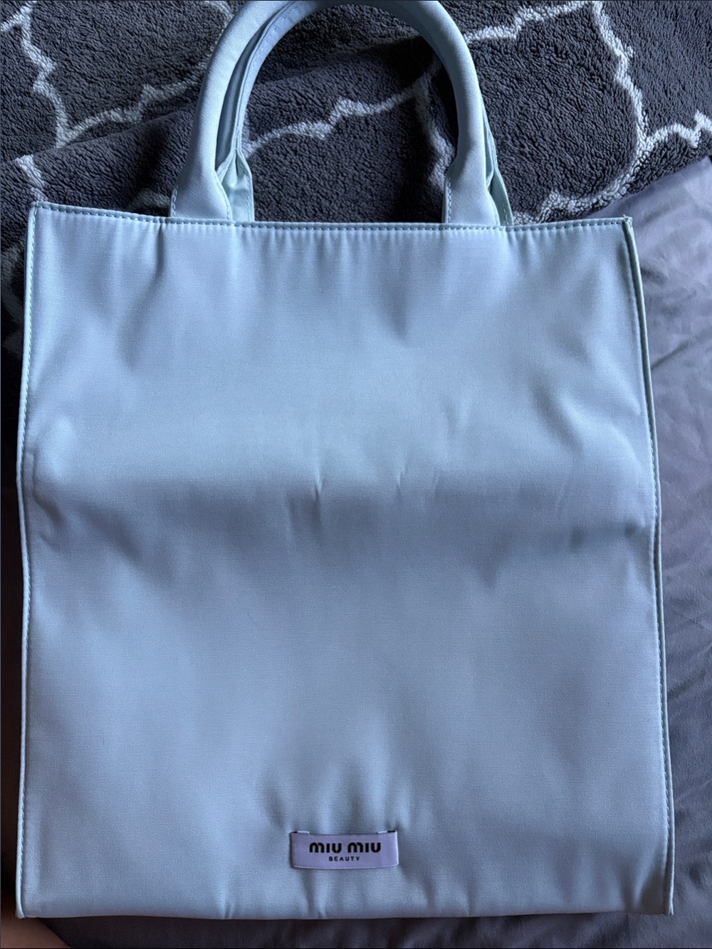 Miu Miu Pastel blue Nylon Tote
